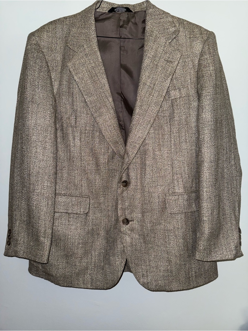 Haggar Imperial Men’s Blazer Sport Coat – Brown Herringbone